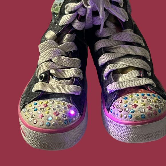 Skechers Twinkle Toe Pop Princess Butterfly High Tops Size 12.5 - Picture 8 of 9